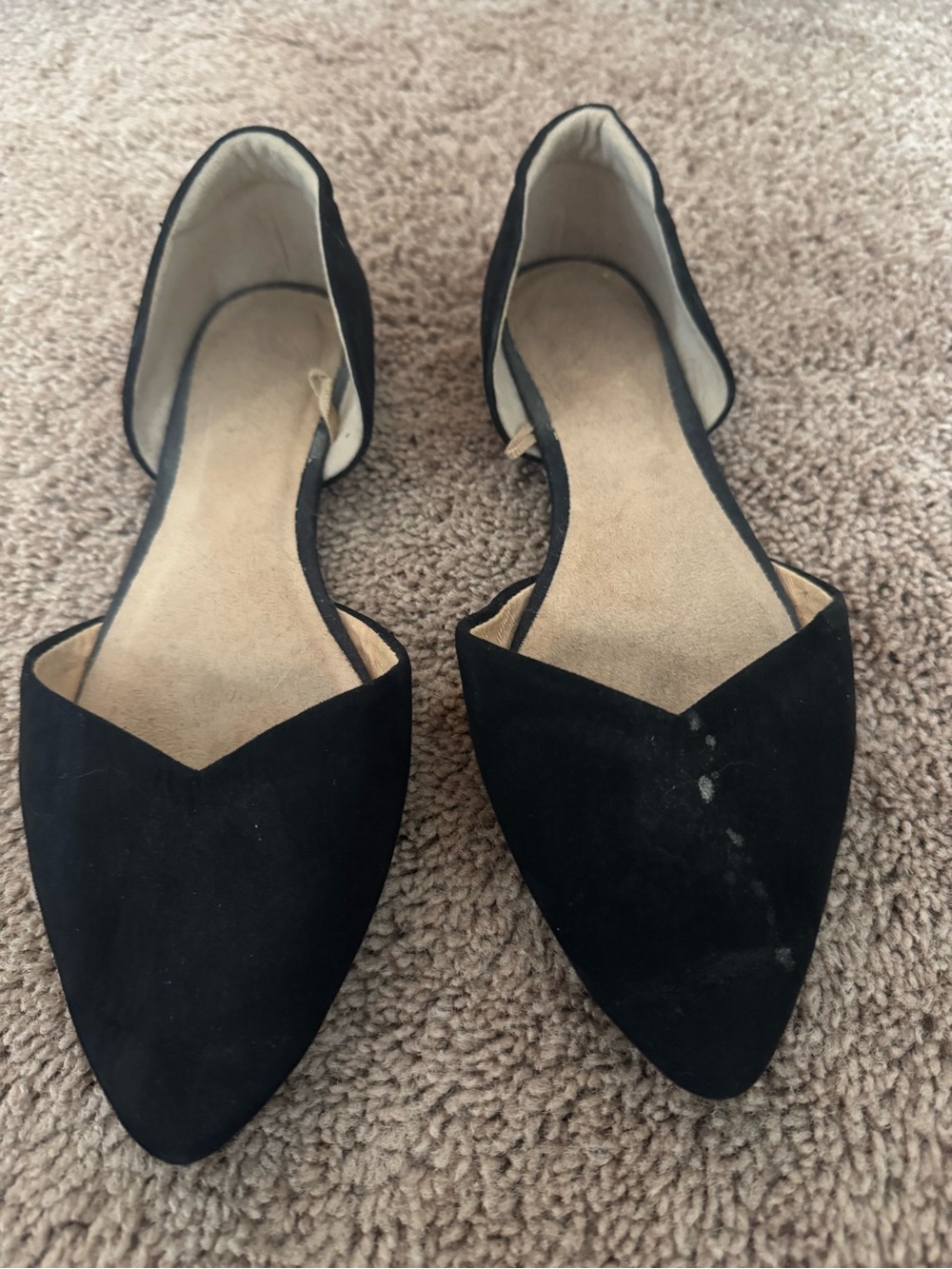 Old Navy Black Pointed D'Orsay Flats
